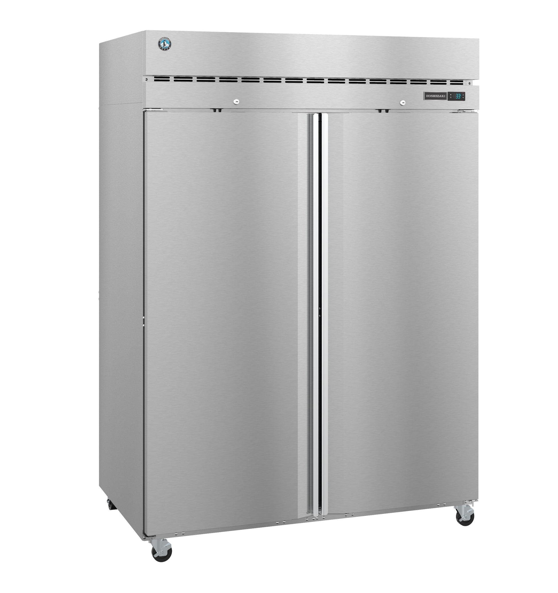 Hoshizaki F2A-FS Two Section Full Stainless Door with Lock Upright Freezer
