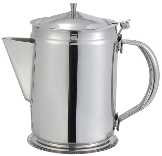 Winco BS-64 64 oz. Stainless Steel Coffee Server w/ Cover