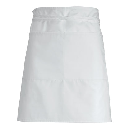 Winco WA-2819W 28" x 19" White Bistro Apron, Half Size
