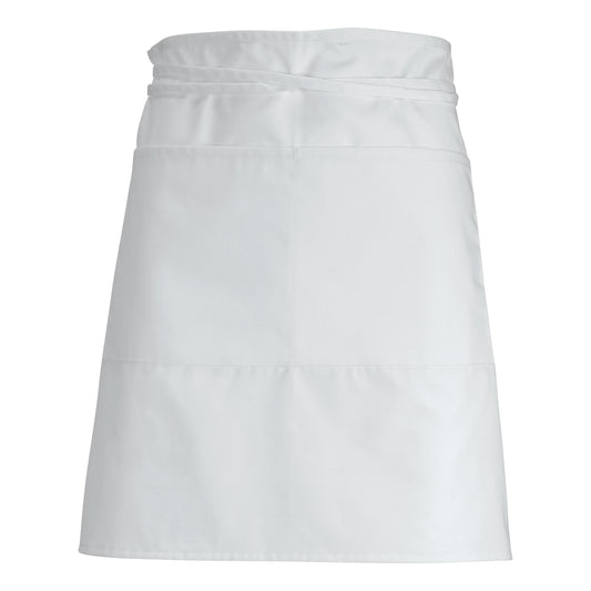 Winco WA-2819W 28" x 19" White Bistro Apron, Half Size