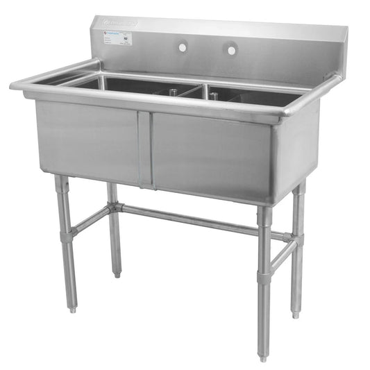 Thorinox TDS-1821-0 18" X 21" Double Sink with No Drainboard