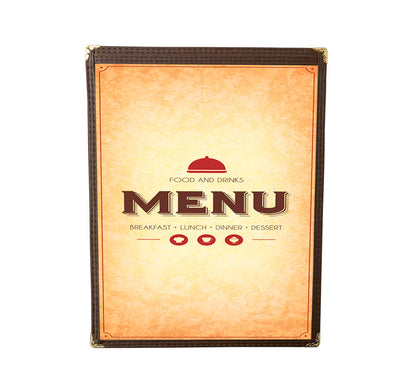 Omcan 39793 9 1/2" x 11 3/4" Brown Single Menu Holder