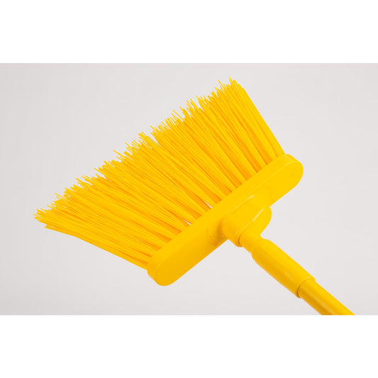 Carlisle 41083EC04 56" Yellow Color Coded Duo-Sweep Unflagged Angle Broom