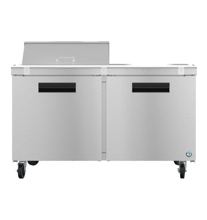 Hoshizaki SR60B-8 Two Section Stainless Doors Sandwich Prep Table Refrigerator