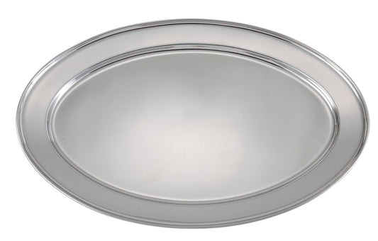 Winco OPL-18 18"x 11-1/2" Stainless Steel Serving Platter