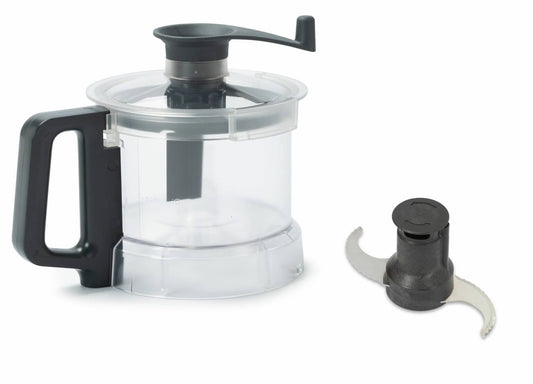 Dito Sama 650245 Transparent Bowl for 2.6 L Cutter Mixer, Microtoothed Rotor, Lid with Scraper