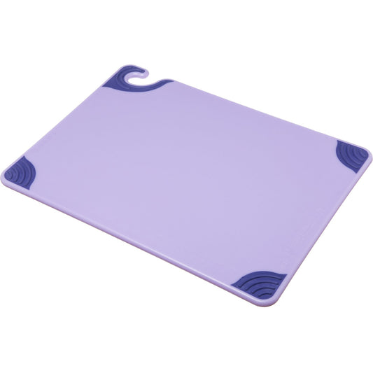 San Jamar CBG152012PR 15" x 20" x 0.5" Purple Saf-T-Grip Cutting Board