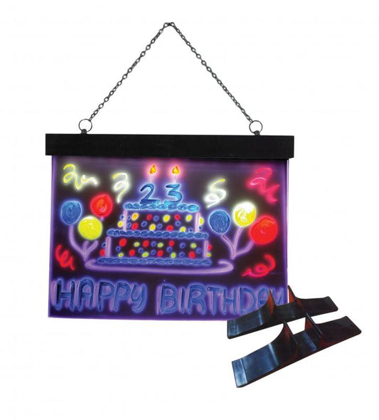 Omcan 39861 Desktop and Hanging LED Write-On Flash Board