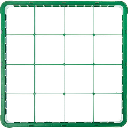 Carlisle RE25C09 Green 25-Compartment Polypropylene OptiClean Divided Glass Rack Extender 1.78"
