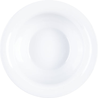 Carlisle 3303802 10 oz White Sierrus Melamine Rimmed Nappie Bowl