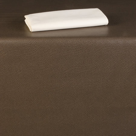 Marko 59045252SM092 52" x 52" Taupe Vinyl Vative Series Relic Tablecloth