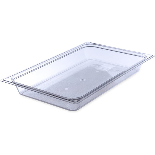 Carlisle 10200B07 Full-Size Clear Polycarbonate StorPlus Food Pan, 2.5" Deep