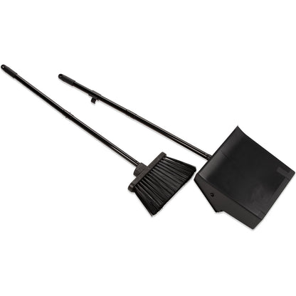 Carlisle 36141503 36" Black Upright Duo-Pan Dust Pan & Broom