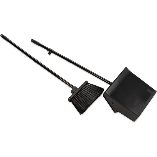 Carlisle 36141503 36" Black Upright Duo-Pan Dust Pan & Broom