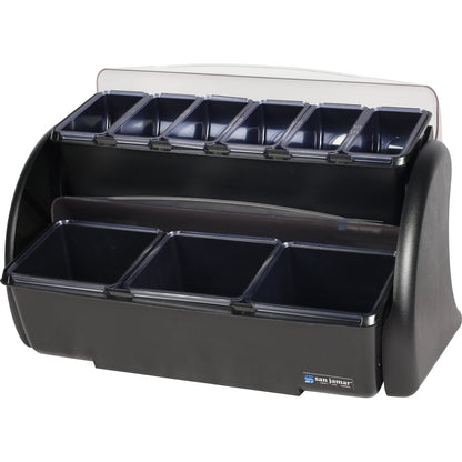 San Jamar BDS4266 Black Dome Stacker Condiment Centers