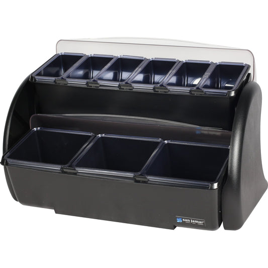 San Jamar BDS4266 Black Dome Stacker Condiment Centers