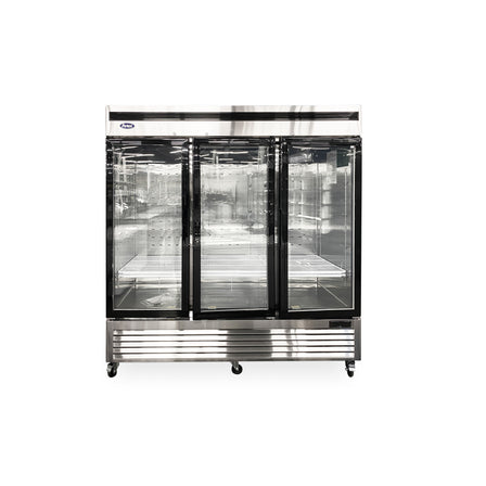 Atosa MCF8708GR Triple Glass Door Bottom Mount Merchandiser Refrigerator