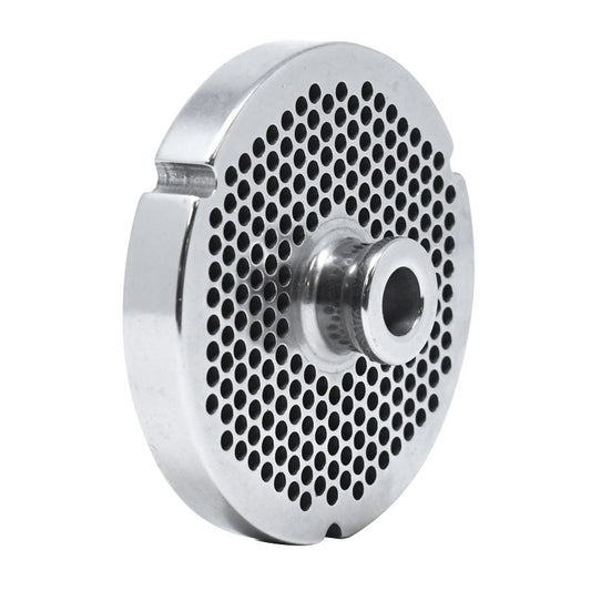 Omcan 23554 #32 Three Notches/Round Stainless Steel Machine Plate with Hub, 4mm (5/32)