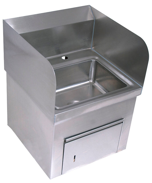 BK Resources BKHS-D-1410-SKTS Stainless Steel Hand Sink with Skirt, 2 Holes 13-3/4"x10"D