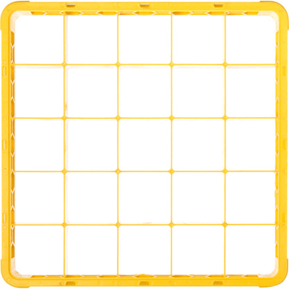 Carlisle RE25C04 Yellow 25-Compartment Polypropylene OptiClean Divided Glass Rack Extender 1.78"