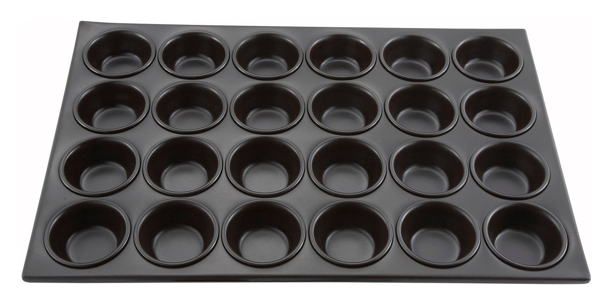 Winco AMF-24NS 3 oz. Aluminum 24 Cup Muffin Pan, Non-stick