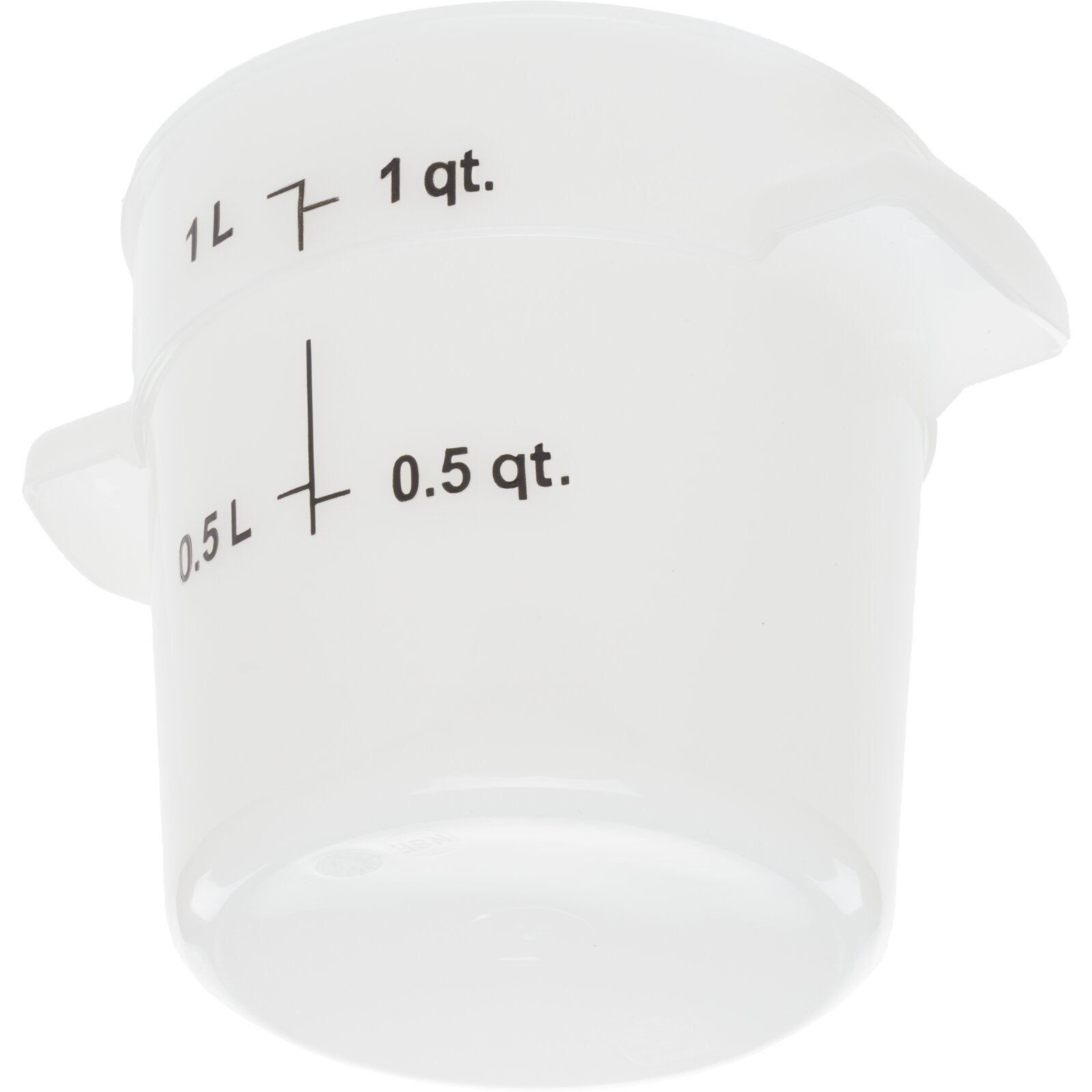 Carlisle 1097102 1 Qt White Round Polyethylene StorPlus Food Storage Container