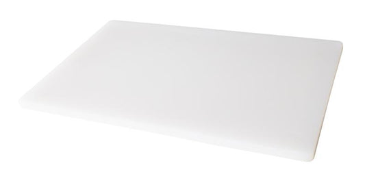 Omcan 41202 15" x 20" x 1/2" White Polyethylene Pre-Cut Rigid Cutting Board