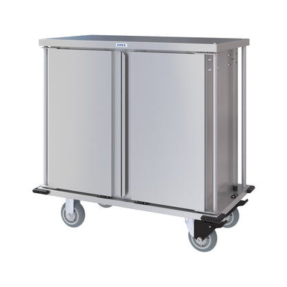 Dinex DXPTQC1T2D12 1 Tray Per Slide 12 Trays Double Door Stainless Steel Totally Quiet Compact Meal Delivery Cart