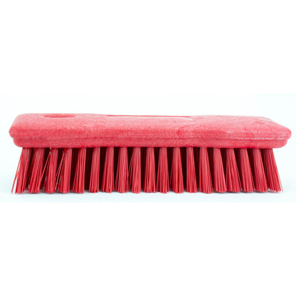 Carlisle 42024EC05 8" Red Comfort Grip Hand Scrub Brush