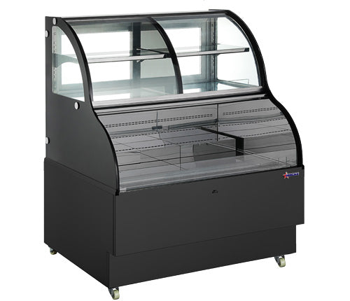 Omcan 47277 48-inch Dual Service Open Refrigerated Floor Display Case
