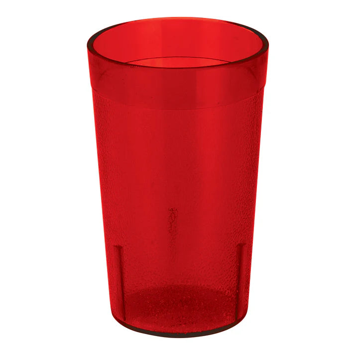 Winco PTP-05R 5 oz. Red Pebbled Tumblers