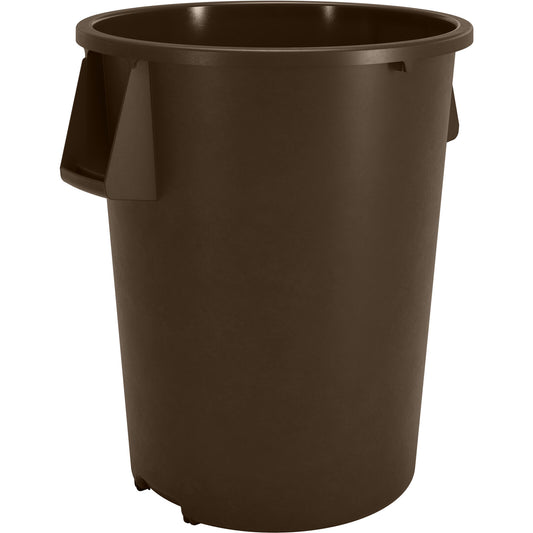 Sparta 84105501 55 Gallon Brown Round Polyethylene Bronco Waste Bin Trash Container
