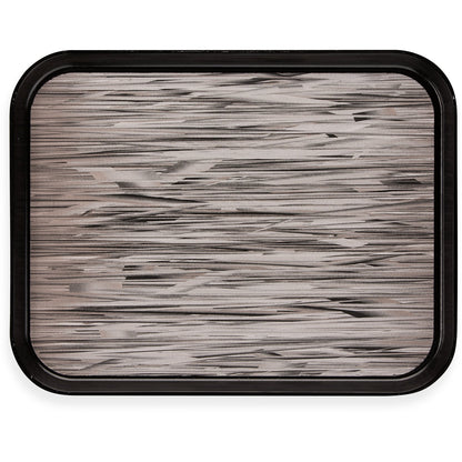 Carlisle DXSMC1418NSQ03 14" x 18" Black Fiberglass Glasteel Quarry Non-Skid Tray