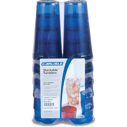 Carlisle 5220-8247 20 oz Royal Blue SAN Stackable Tumbler (12/pk)