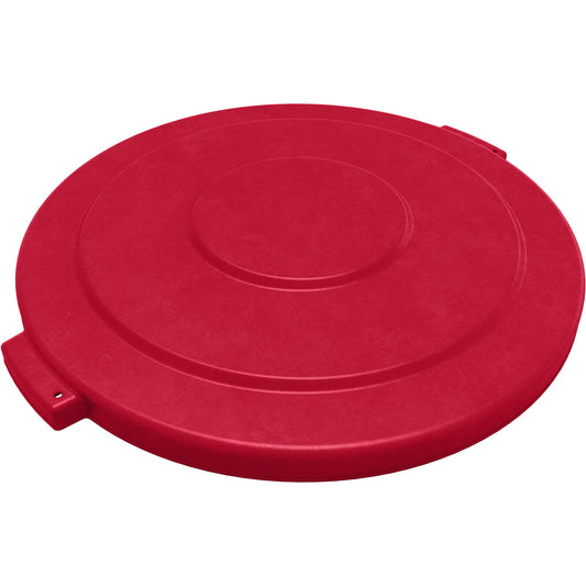 Sparta 84105605 55 Gallon Red Round Polyethylene Bronco Waste Bin Trash Container Lid