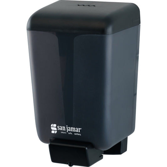 San Jamar SN46TBK 46 oz Black Pearl Manual ABS Wall Mounted Classic Liquid/Lotion Refillable Soap Dispenser