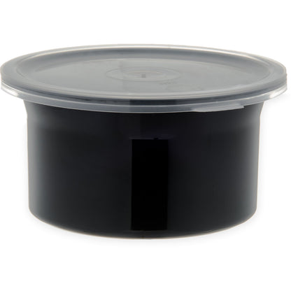 Carlisle 030003 0.6 Qt Black Classic Crock with Lid
