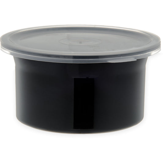 Carlisle 030003 0.6 Qt Black Classic Crock with Lid