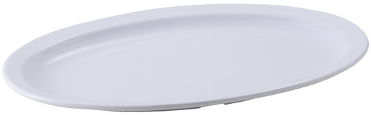 Winco MMPO-1510W 15-1/2" x 10-7/8" White Melamine Narrow Rim Platters