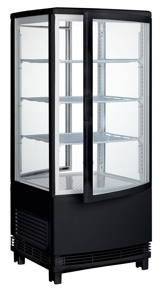 Winco CRD-1K Black Countertop Refrigerated Beverage Display