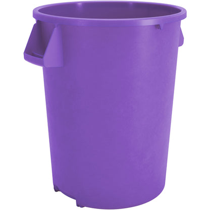 Sparta 84103289 32 Gallon Purple Round Polyethylene Bronco Waste Bin Trash Container