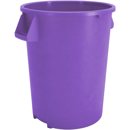 Sparta 84103289 32 Gallon Purple Round Polyethylene Bronco Waste Bin Trash Container