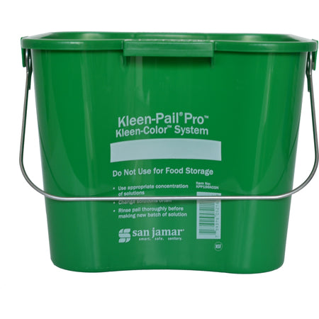 San Jamar KPP196KCGN 6 Qt. Green Polypropylene Kleen-Pail Pro Bucket