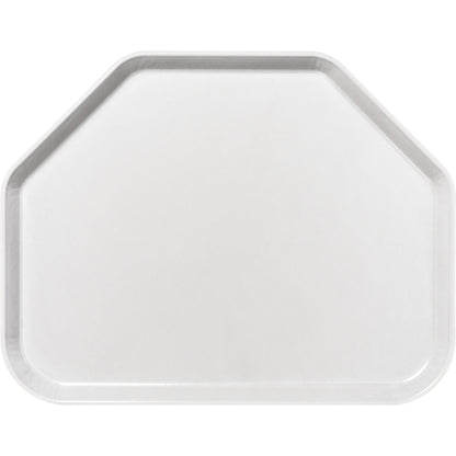 Carlisle 1713FG002 18" x 14" Smoke Gray Trapezoid Glasteel Fiberglass Tray