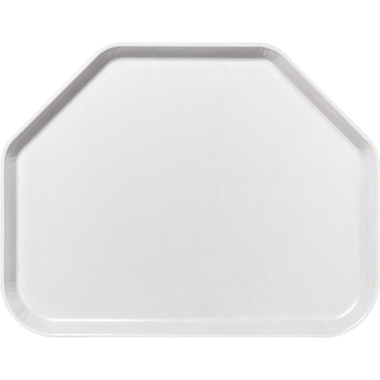 Carlisle 1713FG002 18" x 14" Smoke Gray Trapezoid Glasteel Fiberglass Tray