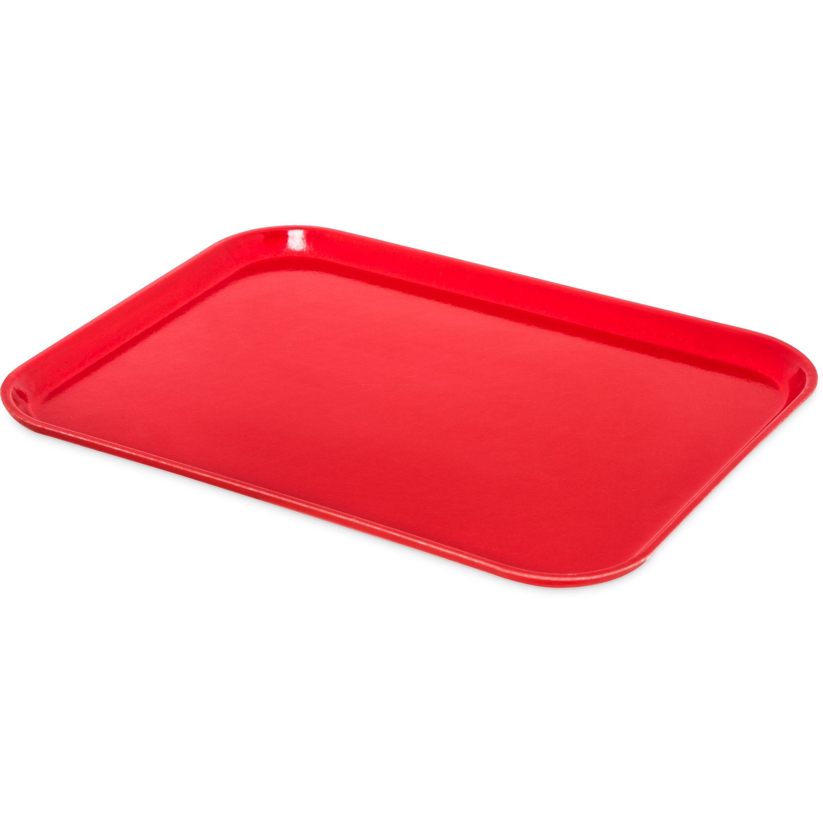 Carlisle 1612FG017 16.4" x 12" Red Solid Rectangular Glasteel Tray