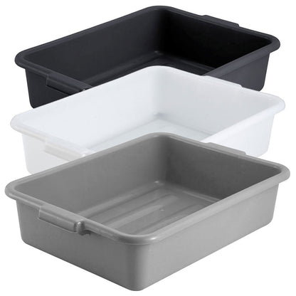 Omcan 81000 21.5" x 15.5" x 5" Polypropylene Standard Black Bus Box