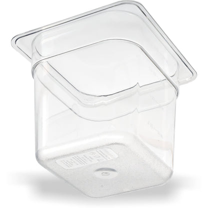 Carlisle 3068507 1/6 Size Clear Polycarbonate StorPlus Food Pan, 6" Deep