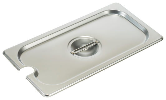 Winco SPCT 1/3 Size Stainless Steel Slotted Steam Pan Cover