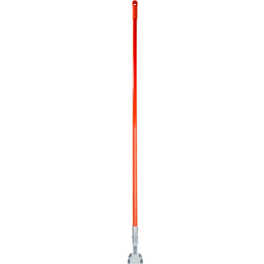 Carlisle 362113EC24 60" Orange Fiberglass Dust Mop Handle with Clip-On Connector